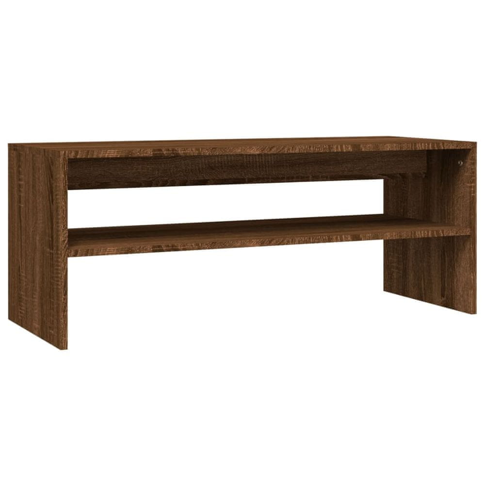 Vidaxl Konferenčný stolík hnedý dub 100x40x40 cm spracované drevo